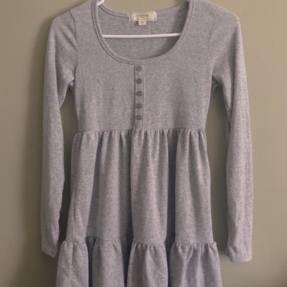Soft grey long sleeve dress